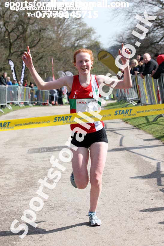 Womens under-17s 5k road race, 2018 ERRA Under-17s and Under-15s 5k Champs, Sutton Coldfield. Photo: David T. Hewitson/Sports for All Pics